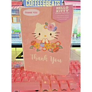 Hello Kitty Thank You Card Set Matching Envelope Oversize Seal 2024 Sanrio TY